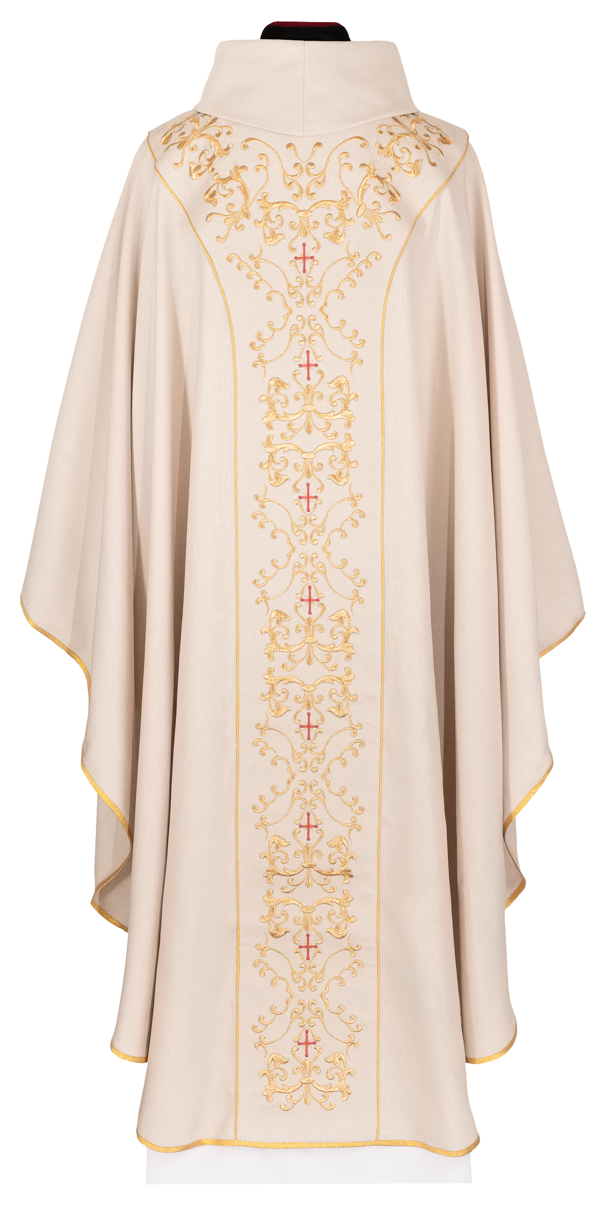Casula bordada creme com imagem de Jesus Misericordioso