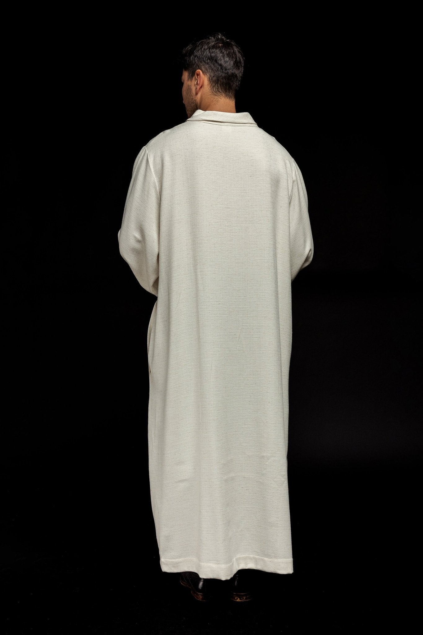 Alva sacerdotal em linho com tecido de trama natural