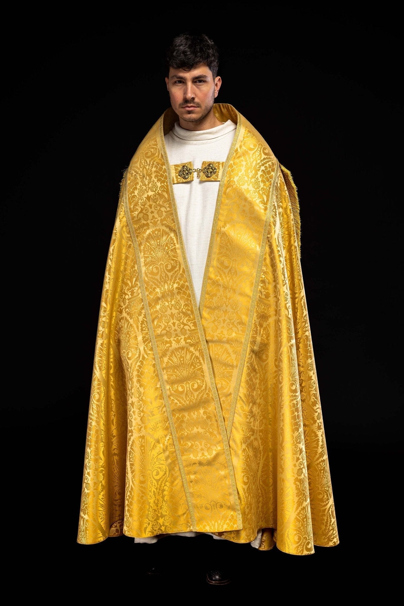 Capa de asperges romana lisa em jacquard