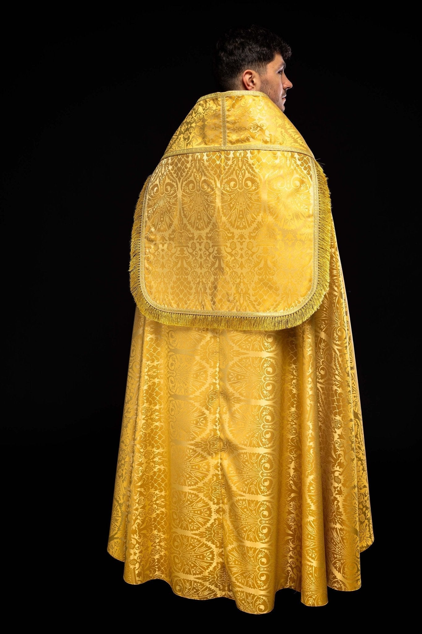 Capa de asperges romana lisa em jacquard