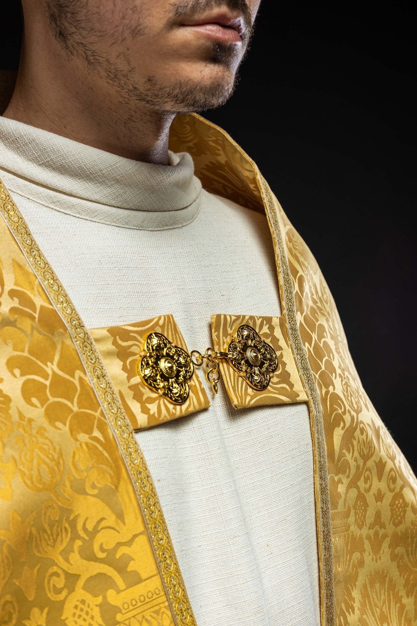 Capa de asperges romana lisa em jacquard
