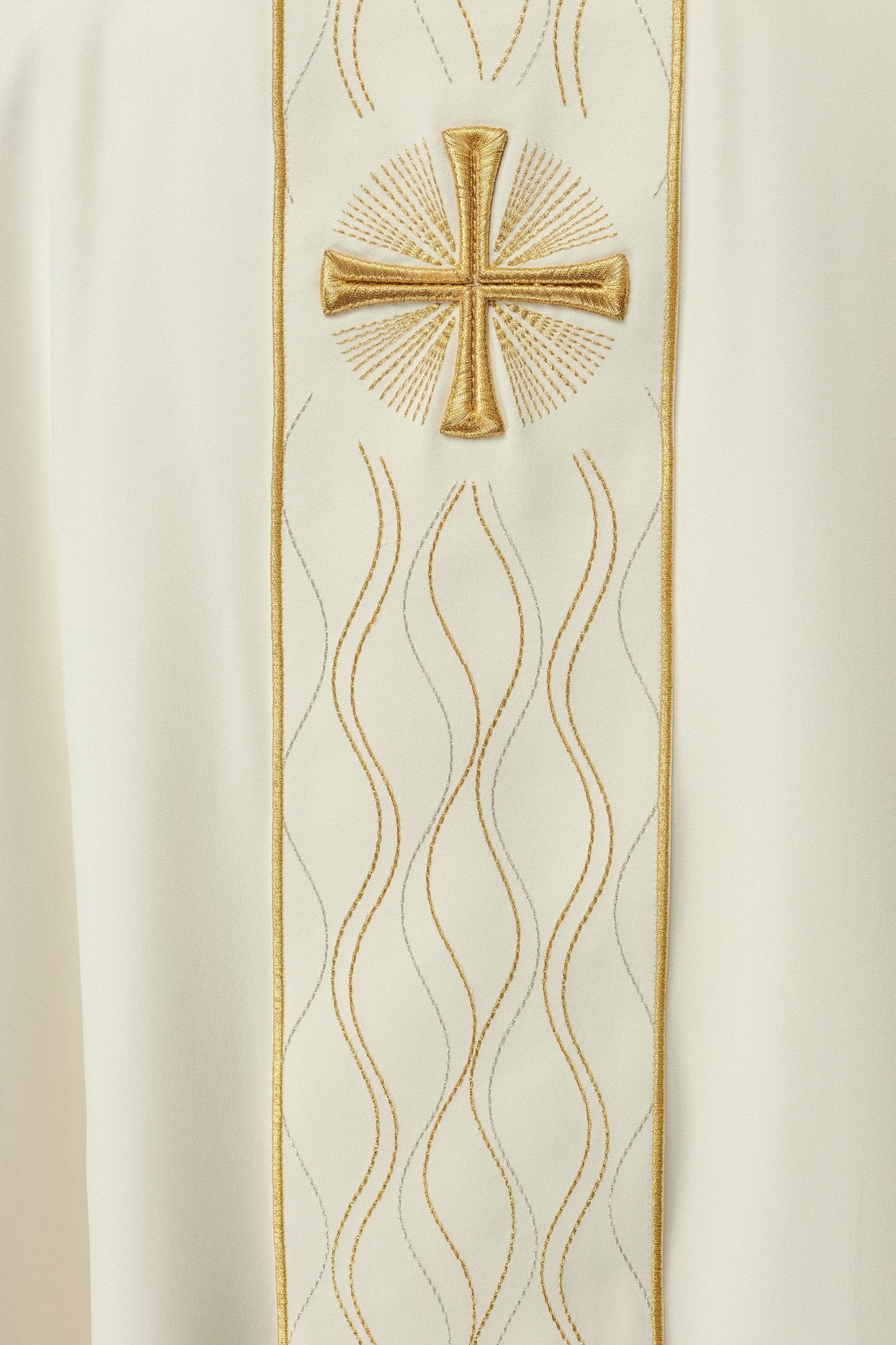 Casula bordada Cruz creme