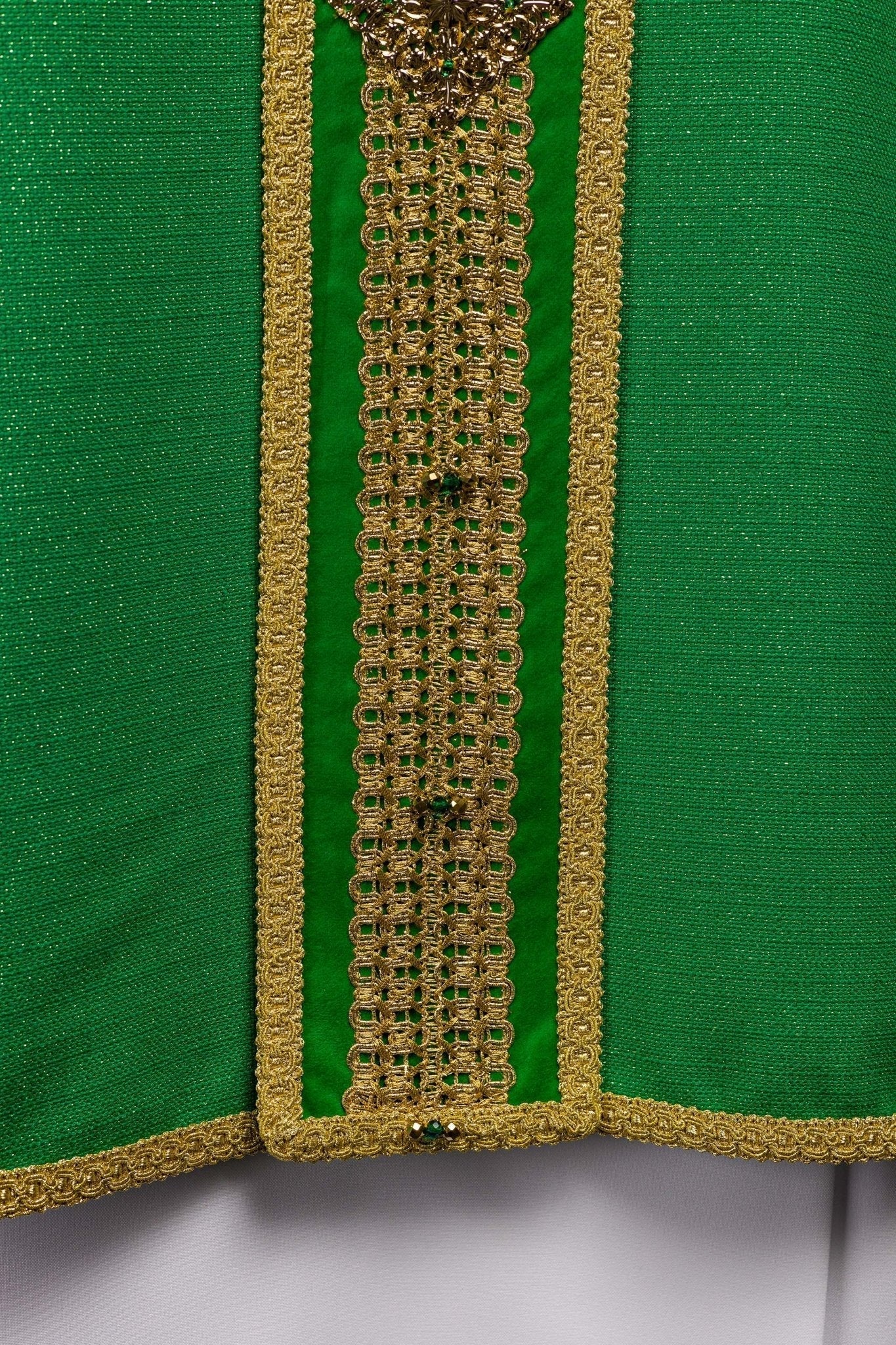 Casula verde Handmade com pedras naturais 7001