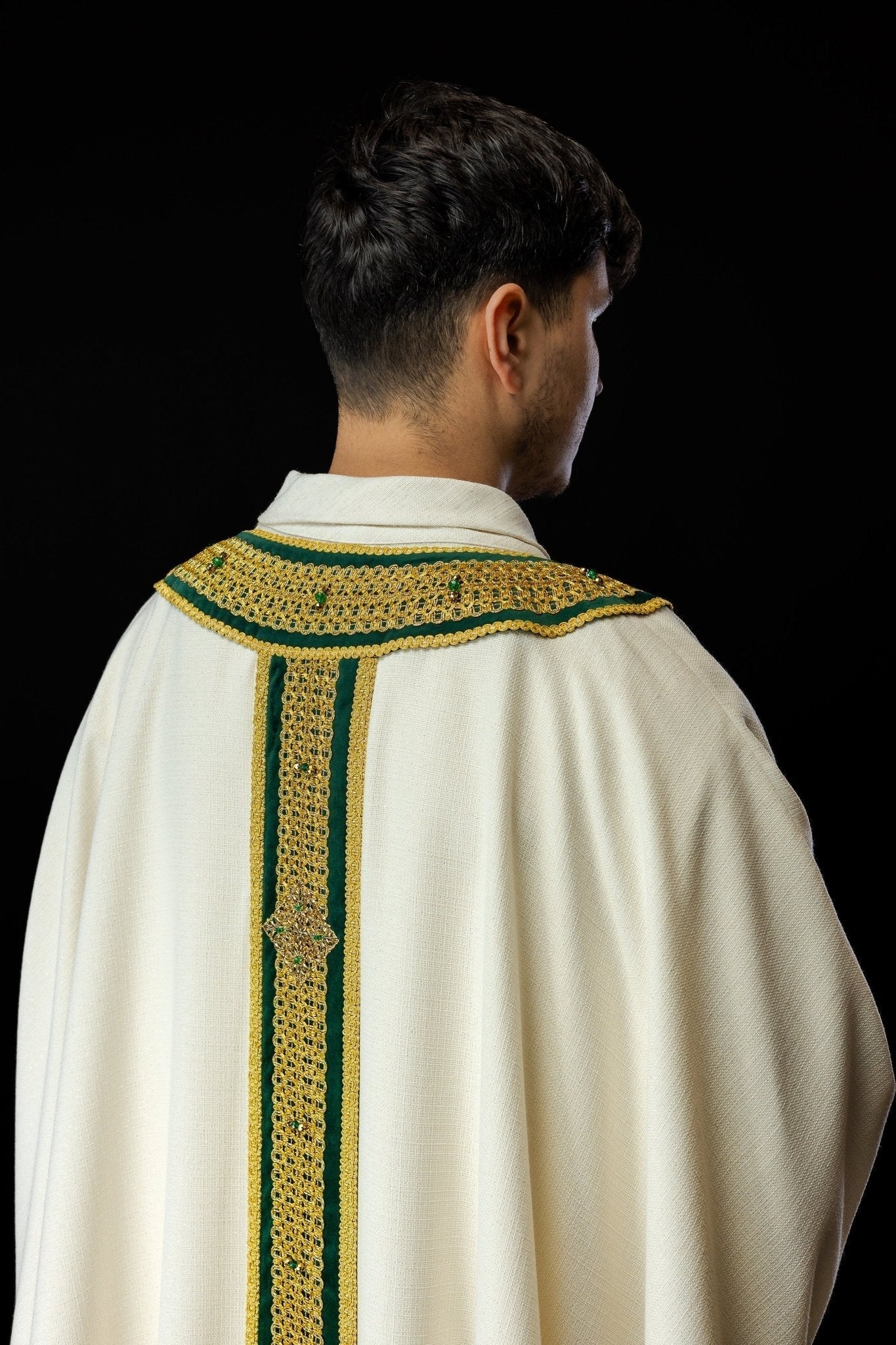 Casula artesanal com pedras naturais Handmade 7001