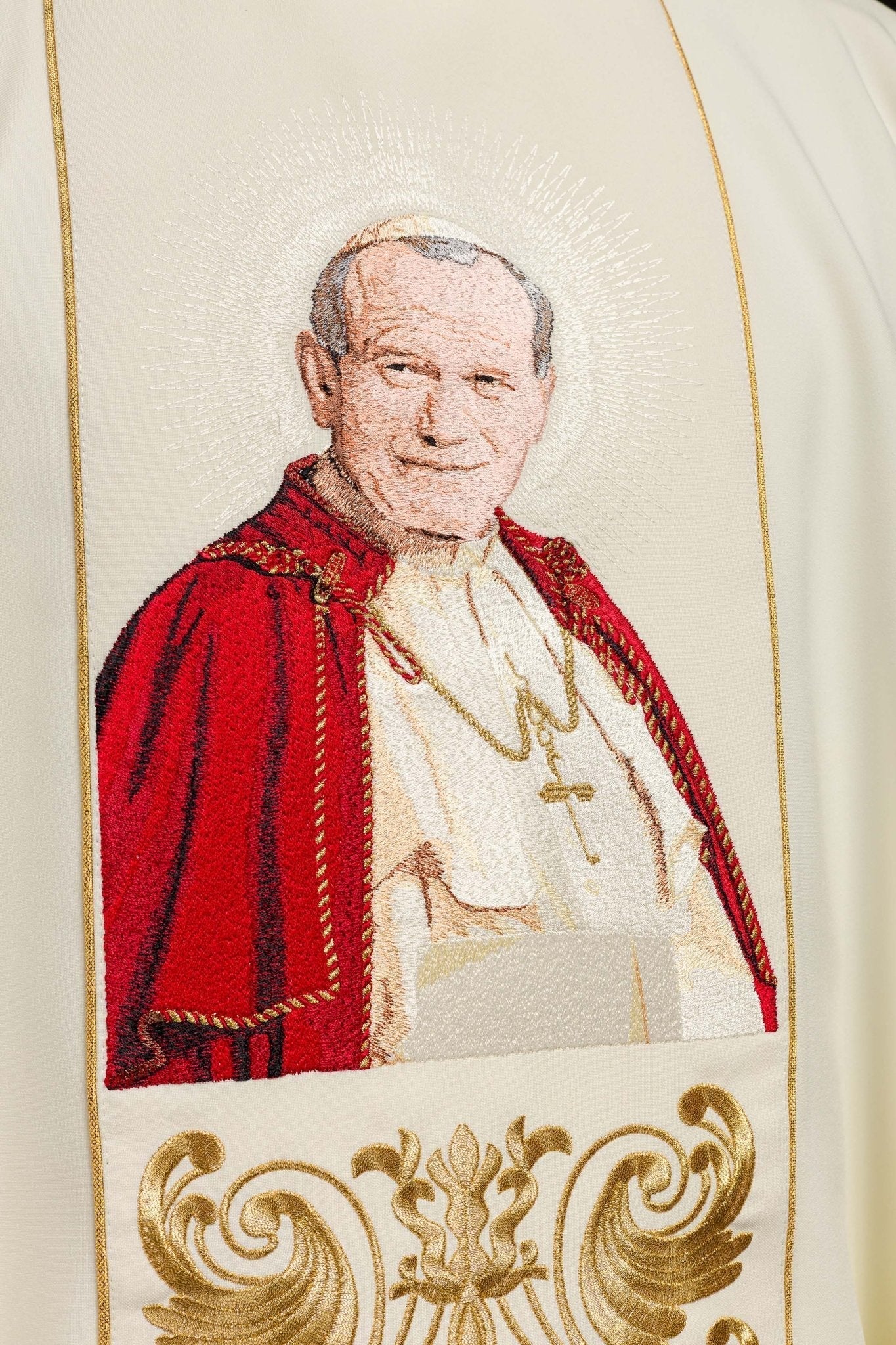 Casula com imagem do Papa João Paulo II