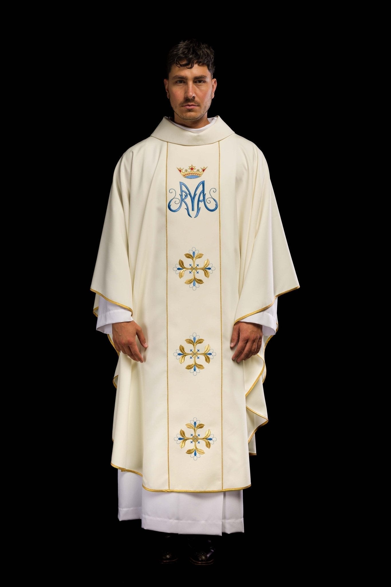 Casula mariana litúrgica com faixa