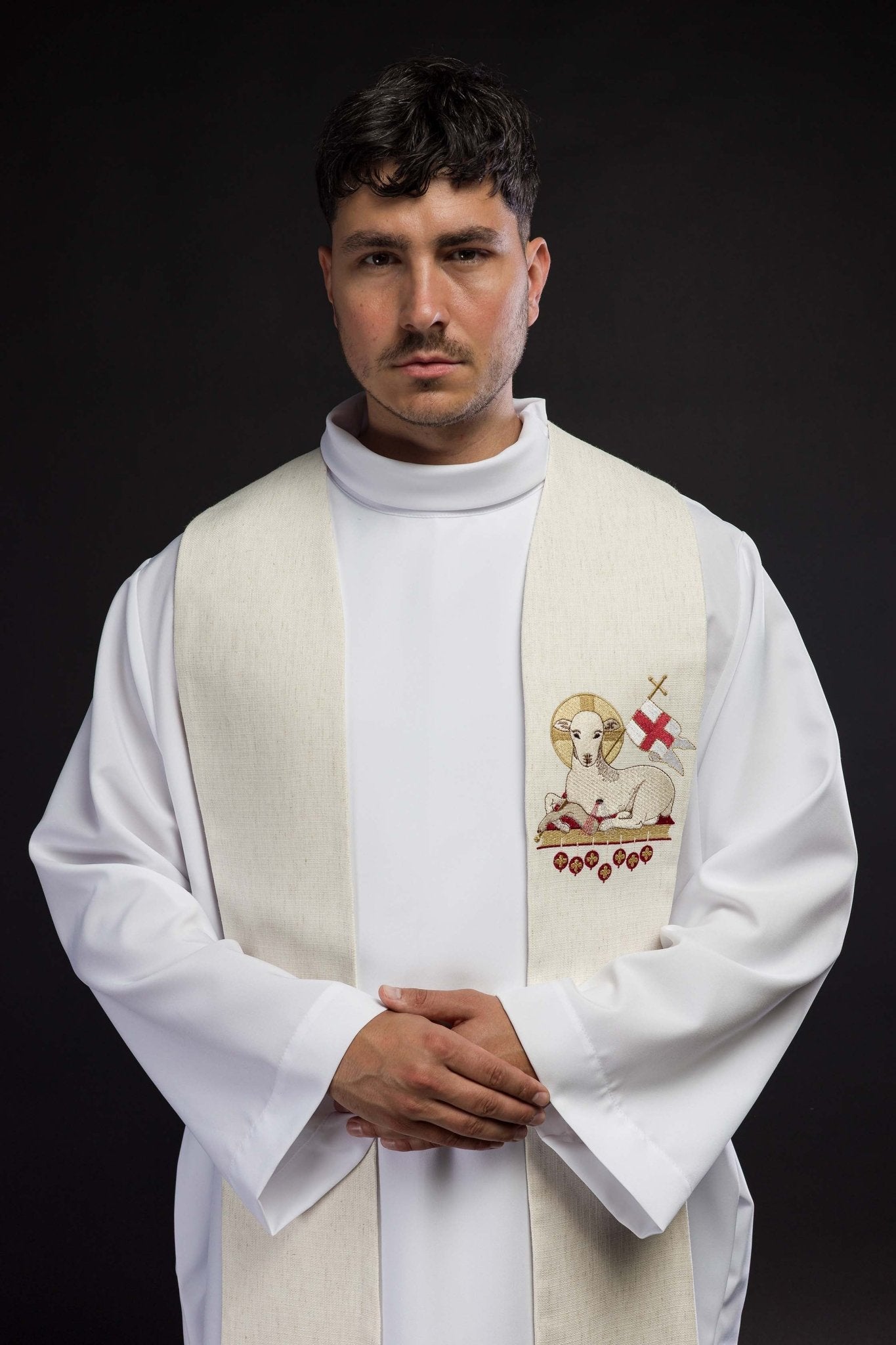 Estola pascal com Cordeiro de Deus bordado