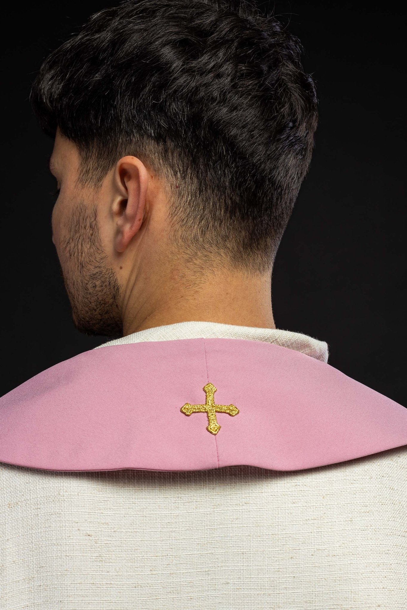 Estola sacerdotal rosa IHS