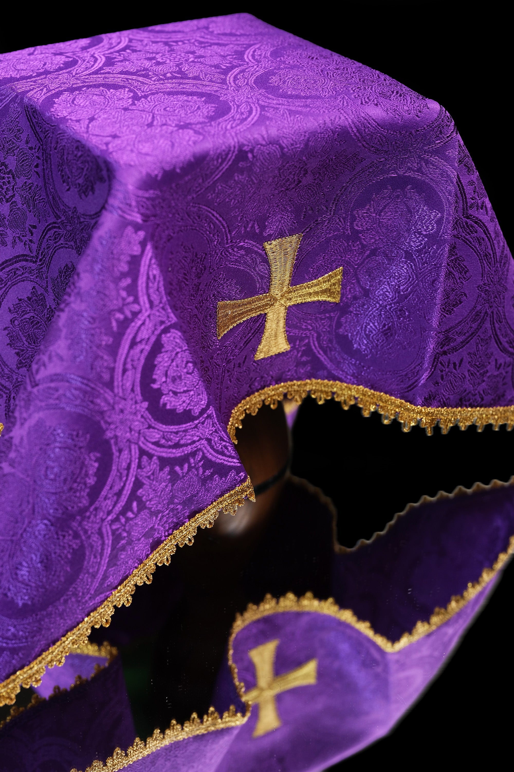 Conjunto de véus de cálice jacquard em quatro cores litúrgicas