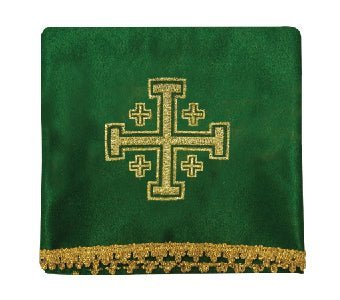 Conjunto de quatro véus de cálice com bordado da Cruz de Jerusalém