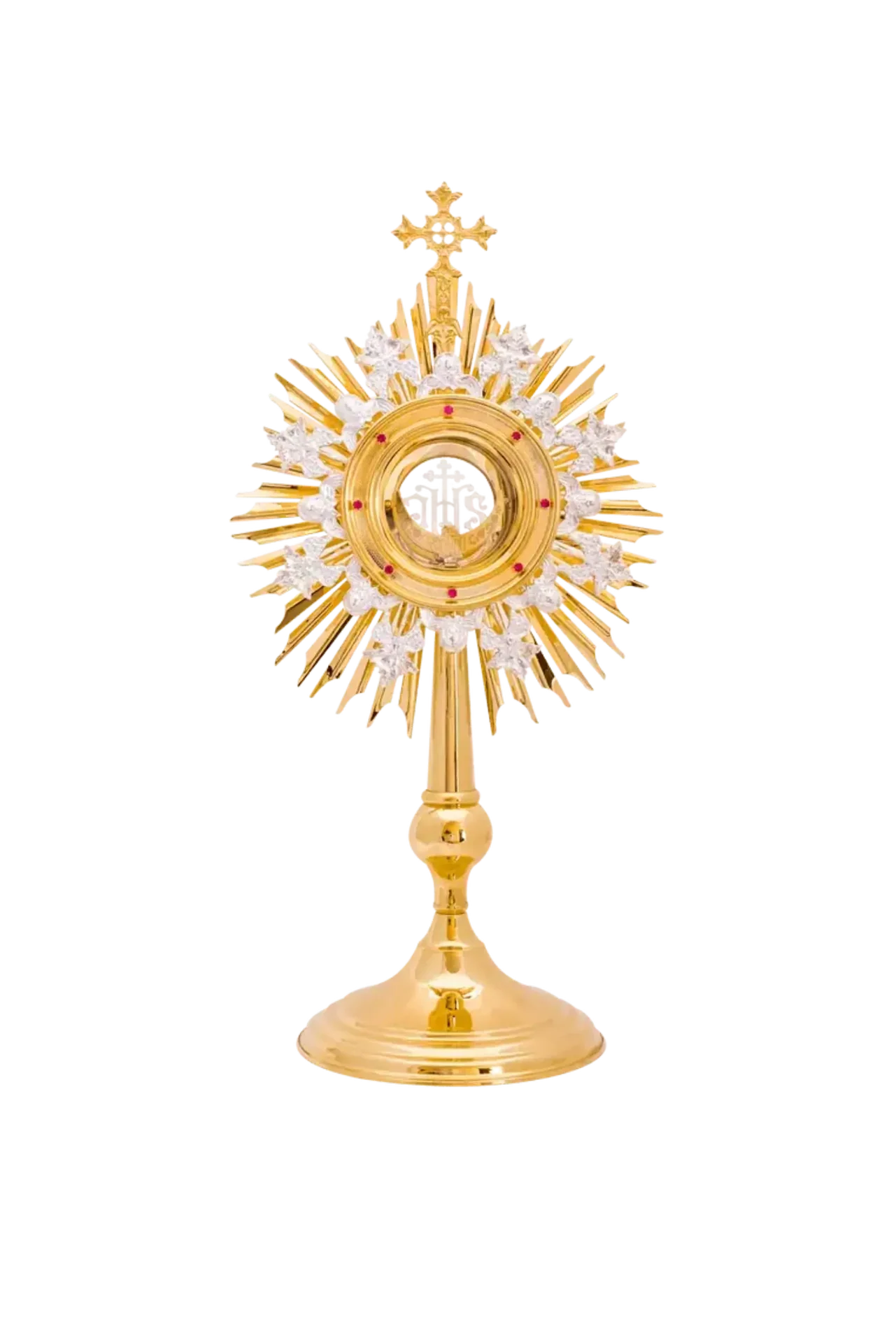 Ostensório feito de latão dourado