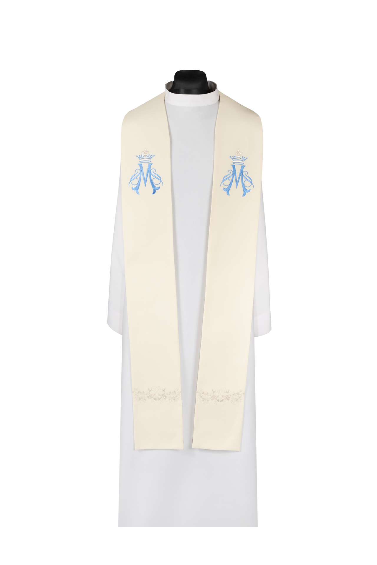 Estola mariana bordada creme