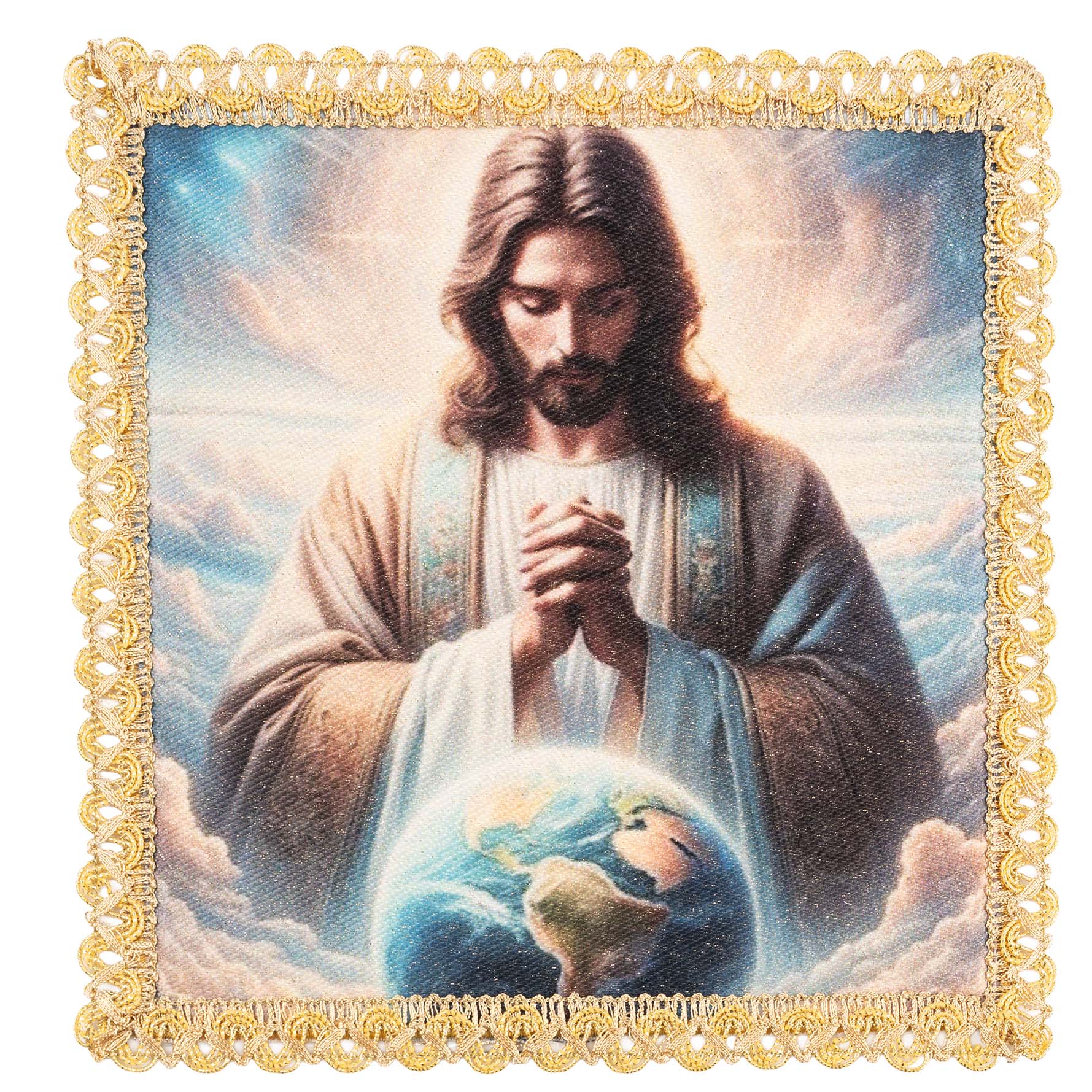 Pala com a imagem de Cristo Rei do Universo