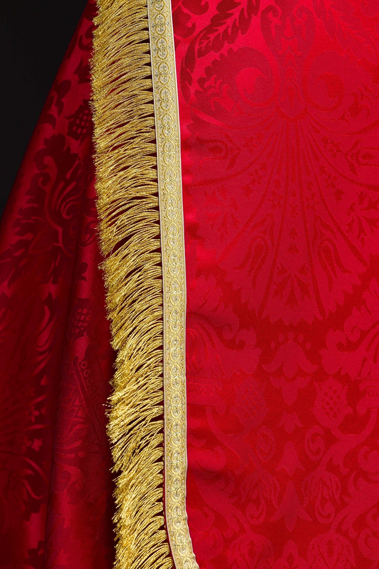 Capa de asperges romana de jacquard lisa vermelha