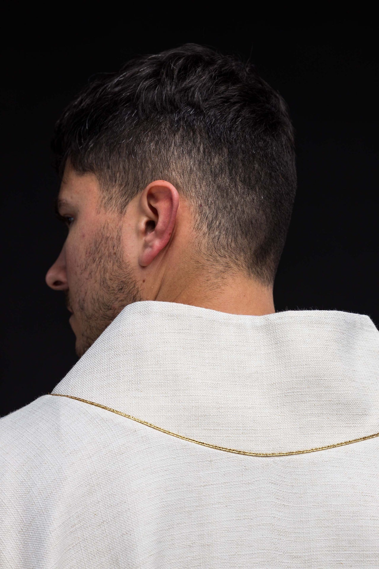 Casula bordada com imagem de São Francisco
