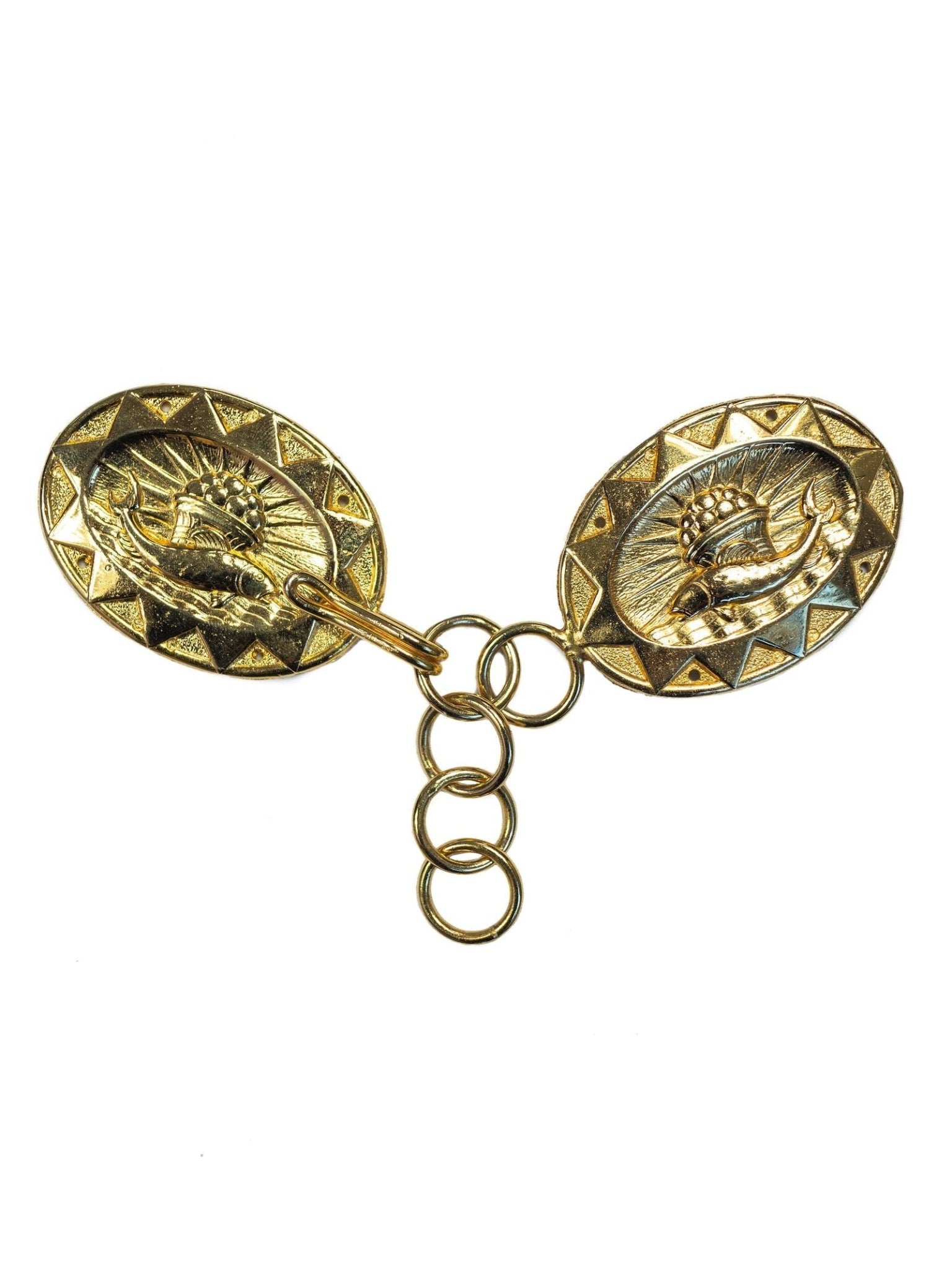 Broche para capa de asperges com símbolo de peixes