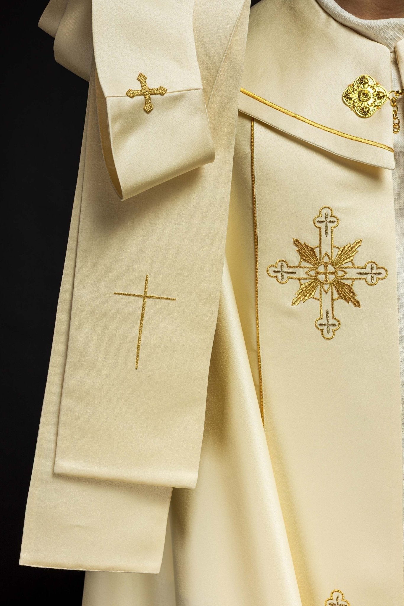 Capa de asperges eucarística monograma IHS