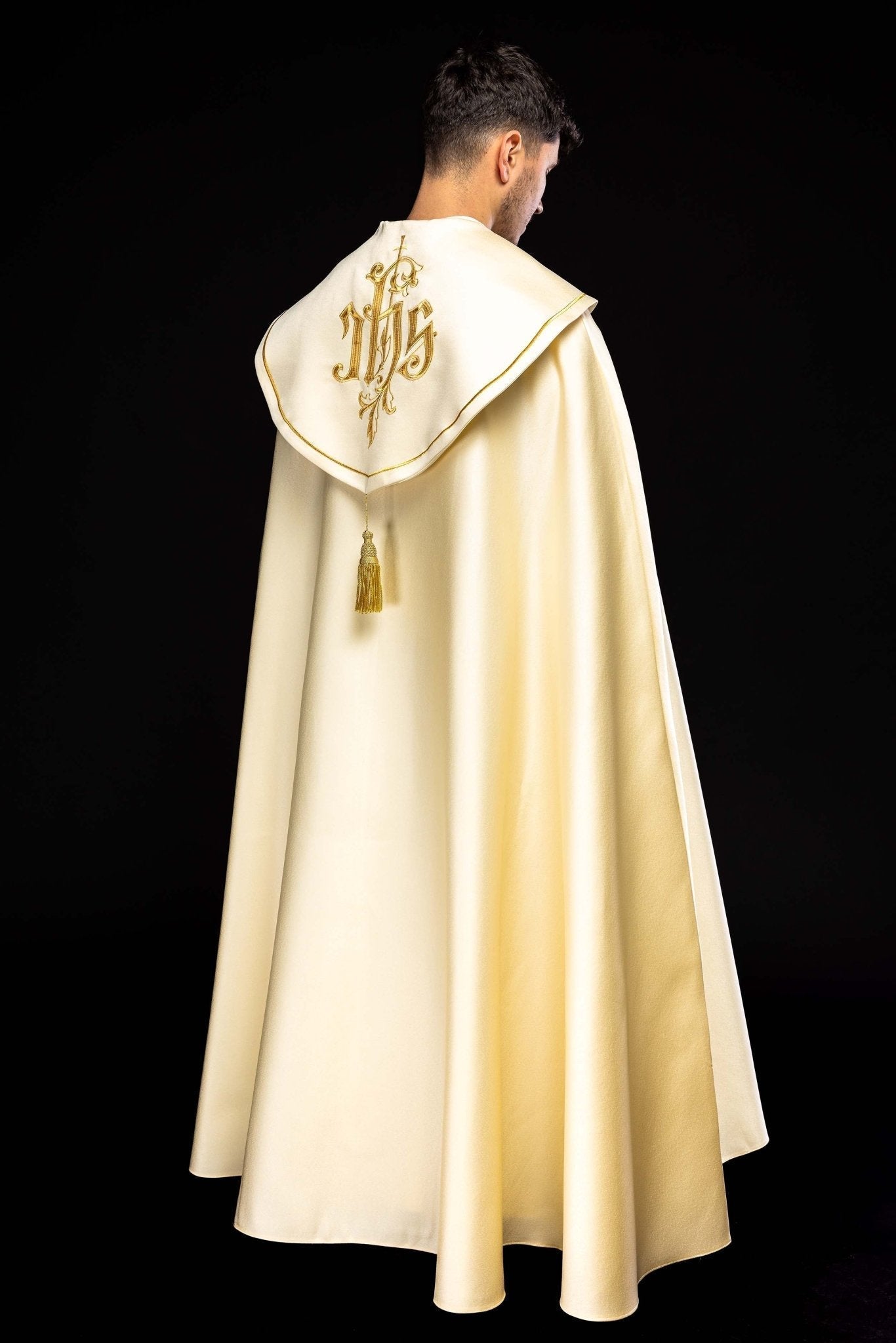Capa de asperges eucarística monograma IHS