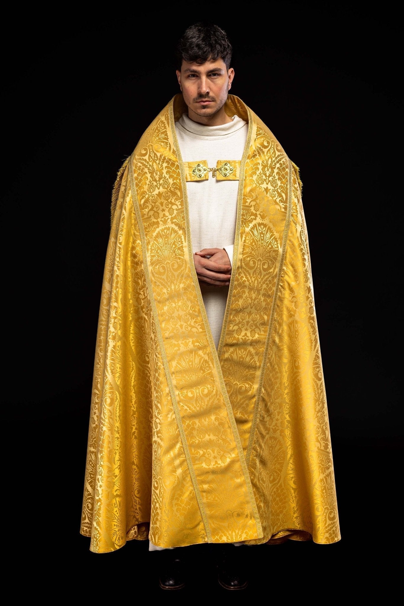 Capa de asperges romana lisa em jacquard