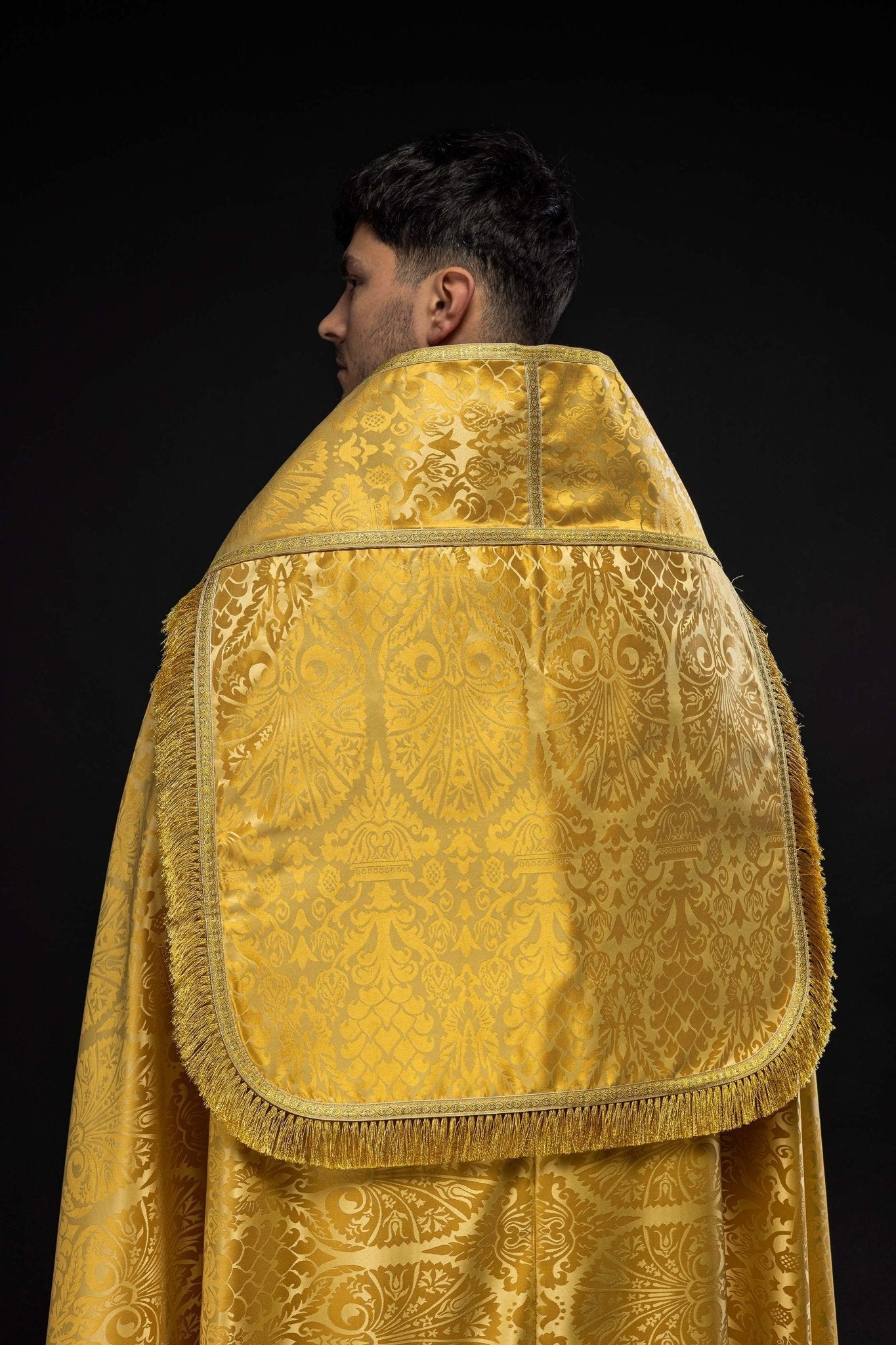 Capa de asperges romana lisa em jacquard