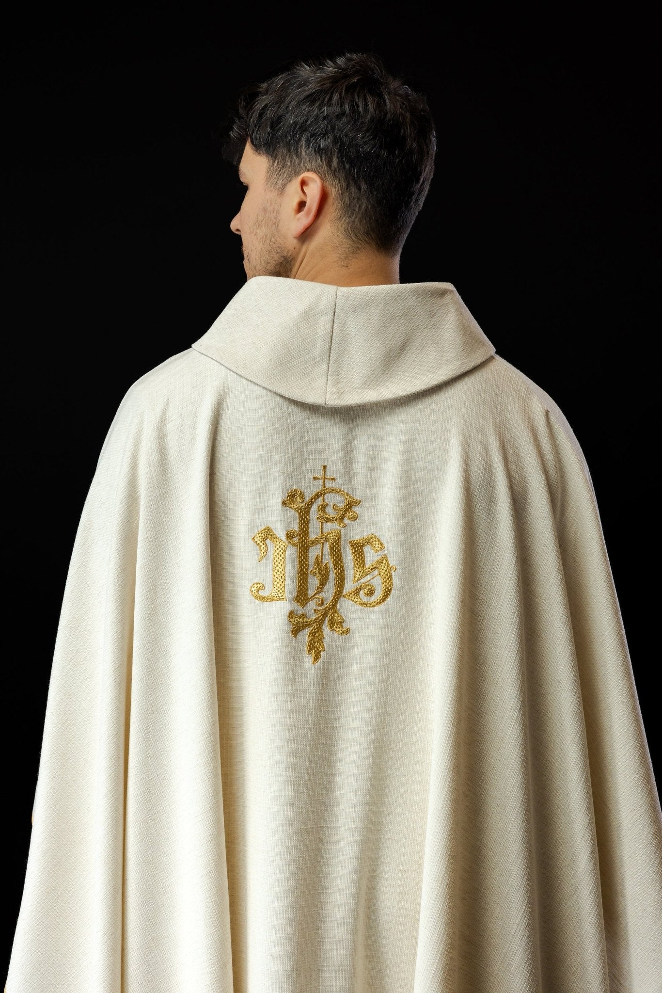 Casula creme com imagem de Jesus Misericordioso
