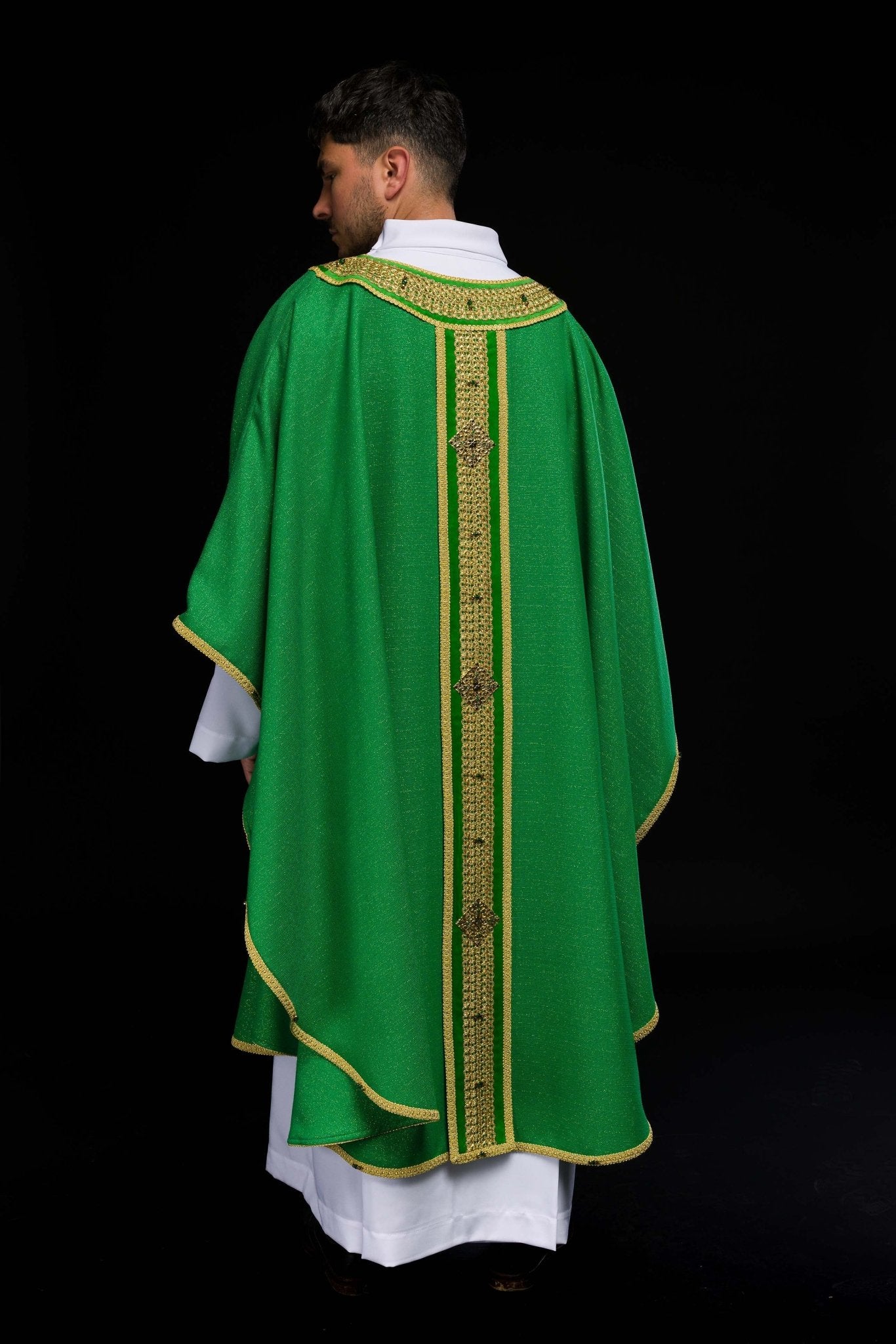 Casula verde Handmade com pedras naturais 7001