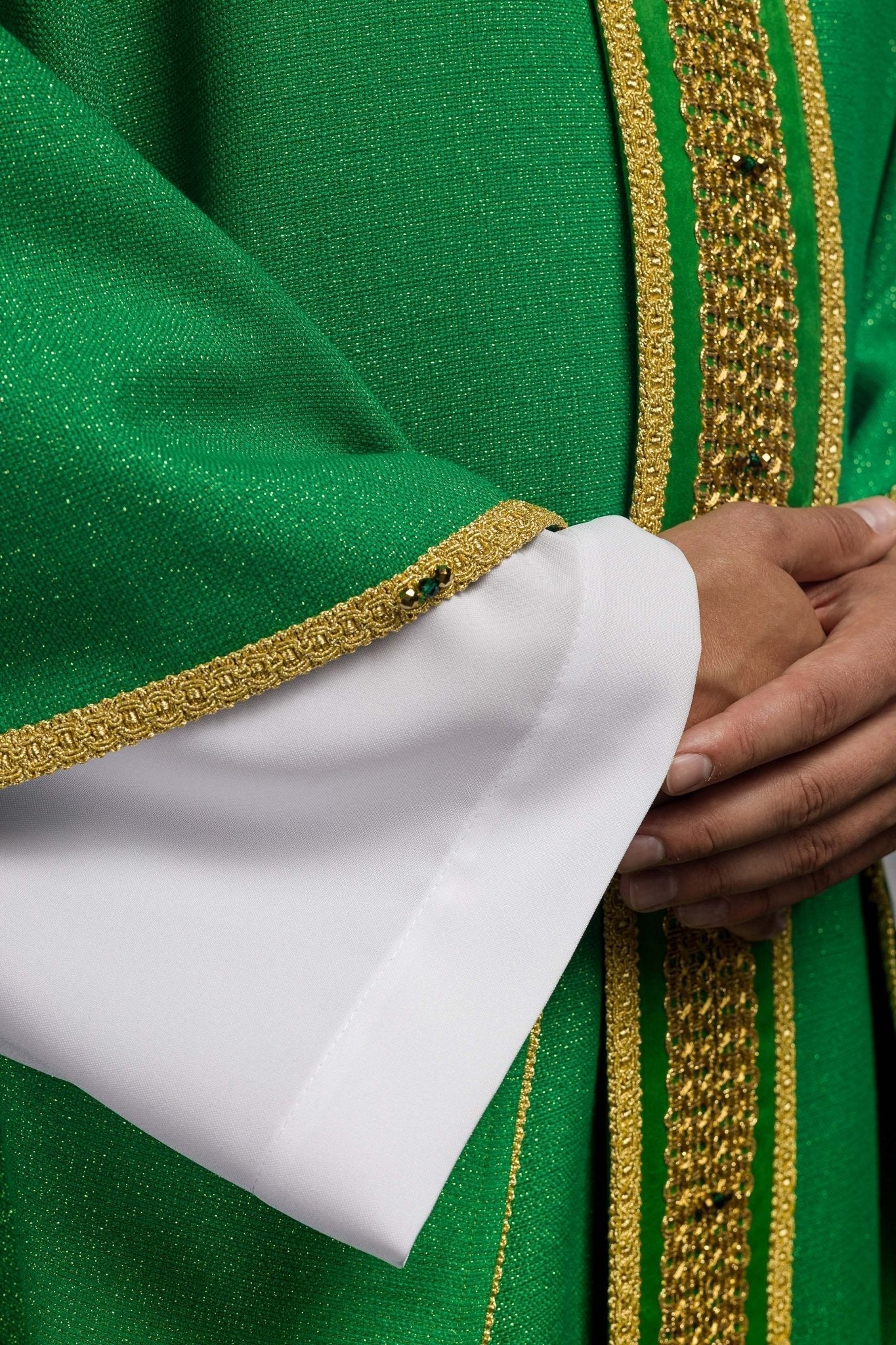 Casula verde Handmade com pedras naturais 7001