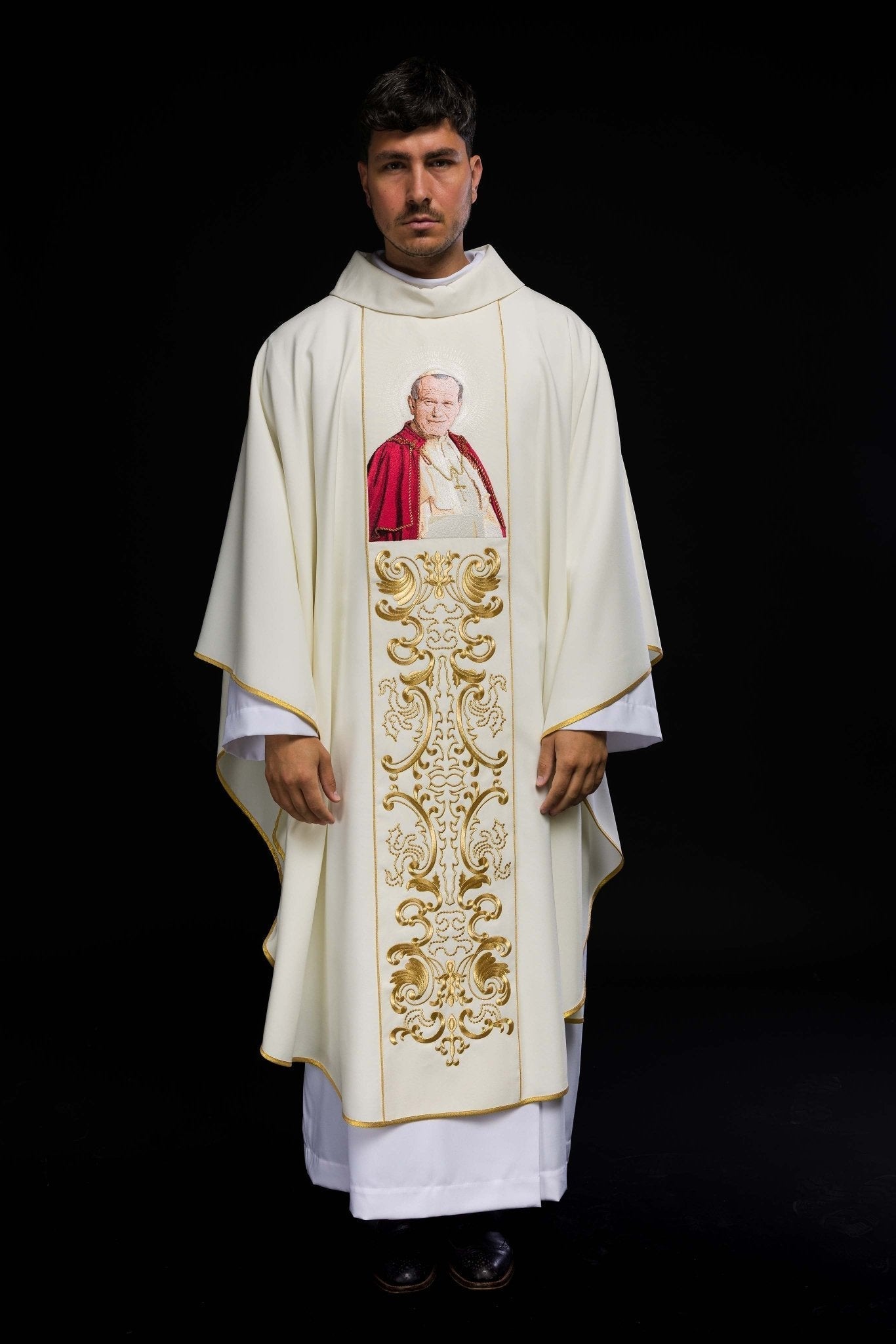 Casula com imagem do Papa João Paulo II