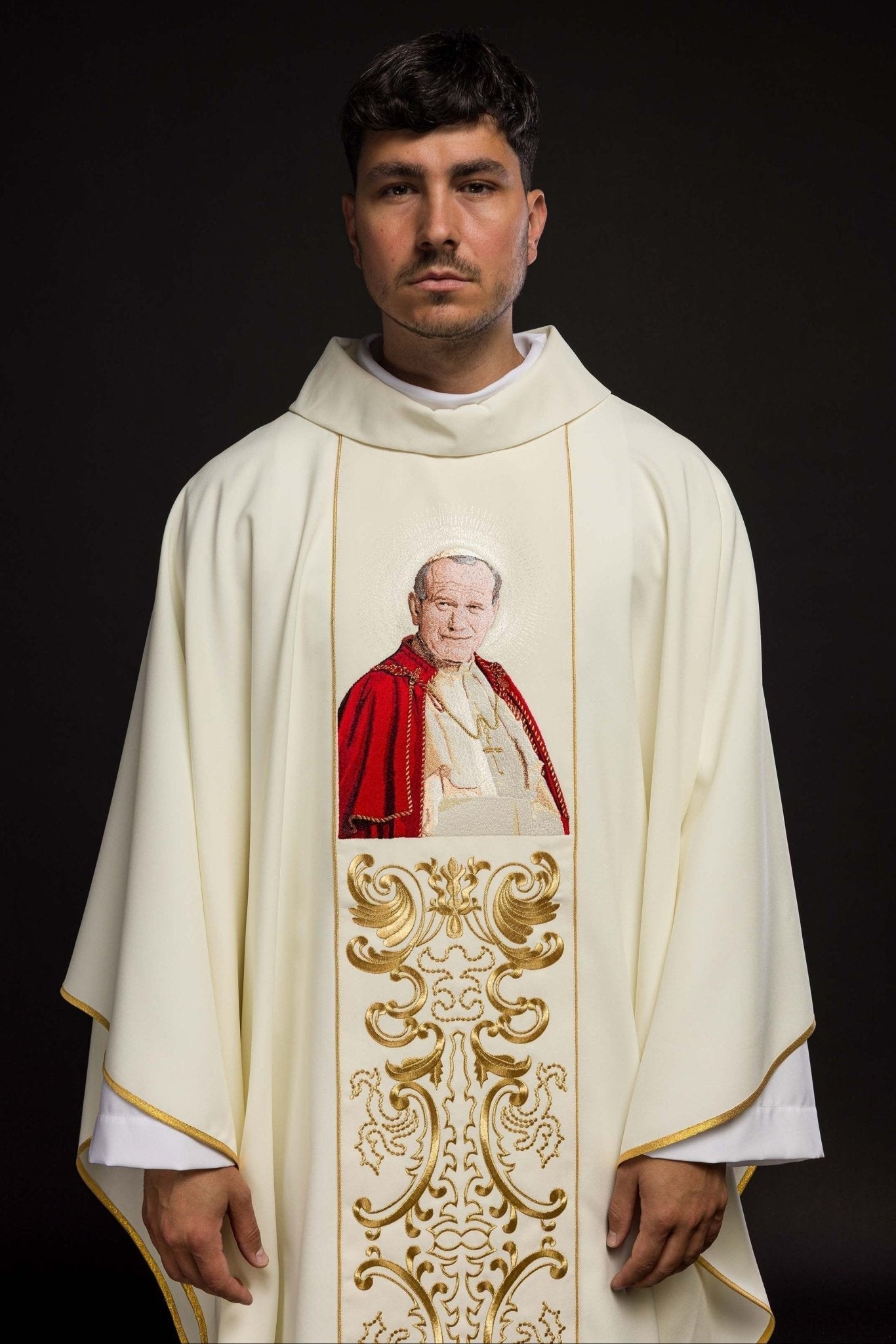 Casula com imagem do Papa João Paulo II
