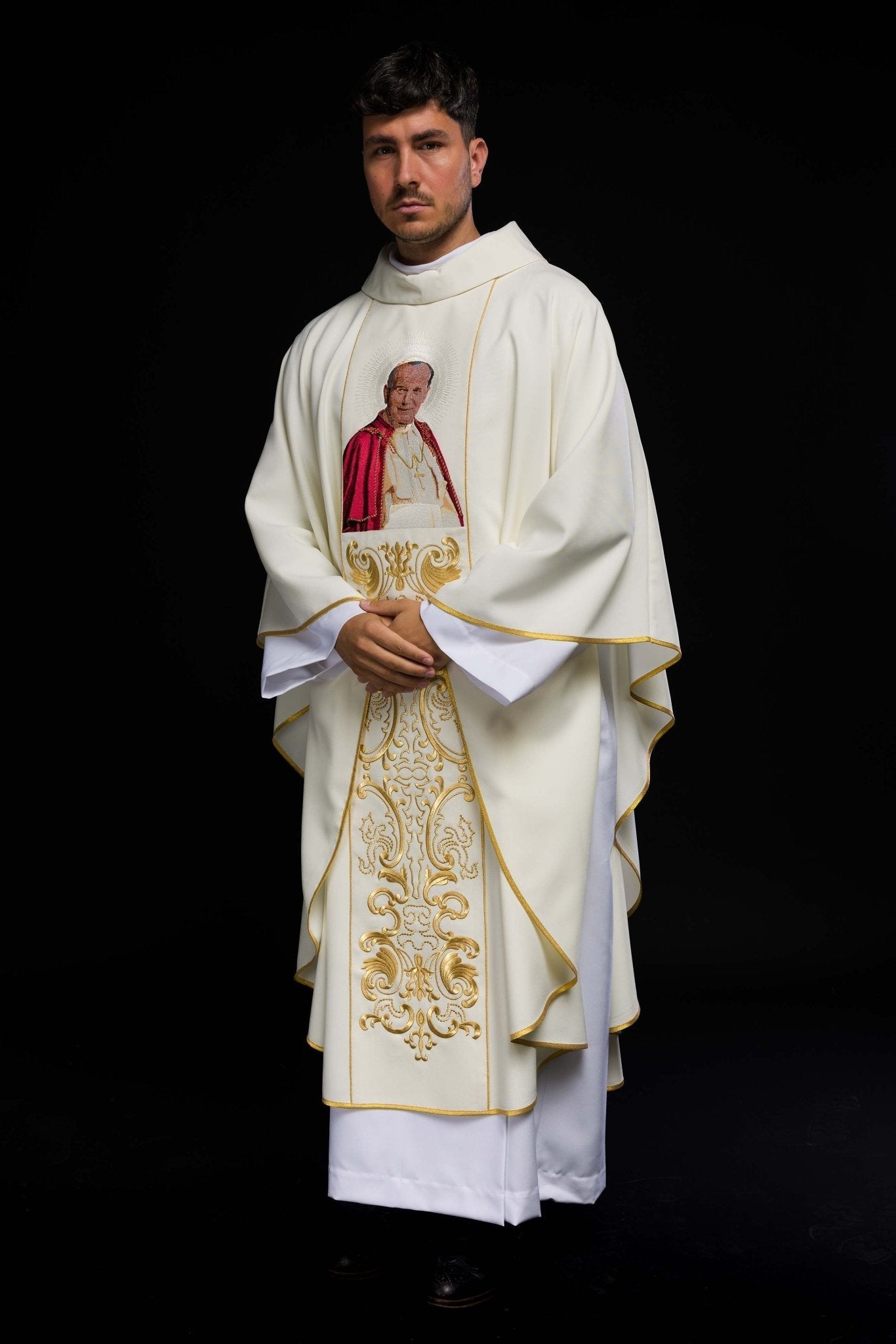 Casula com imagem do Papa João Paulo II