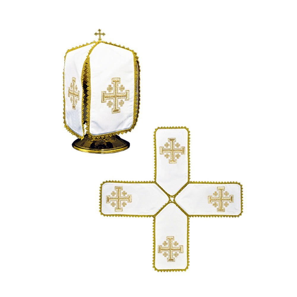 Véu para cibório com bordado dourado