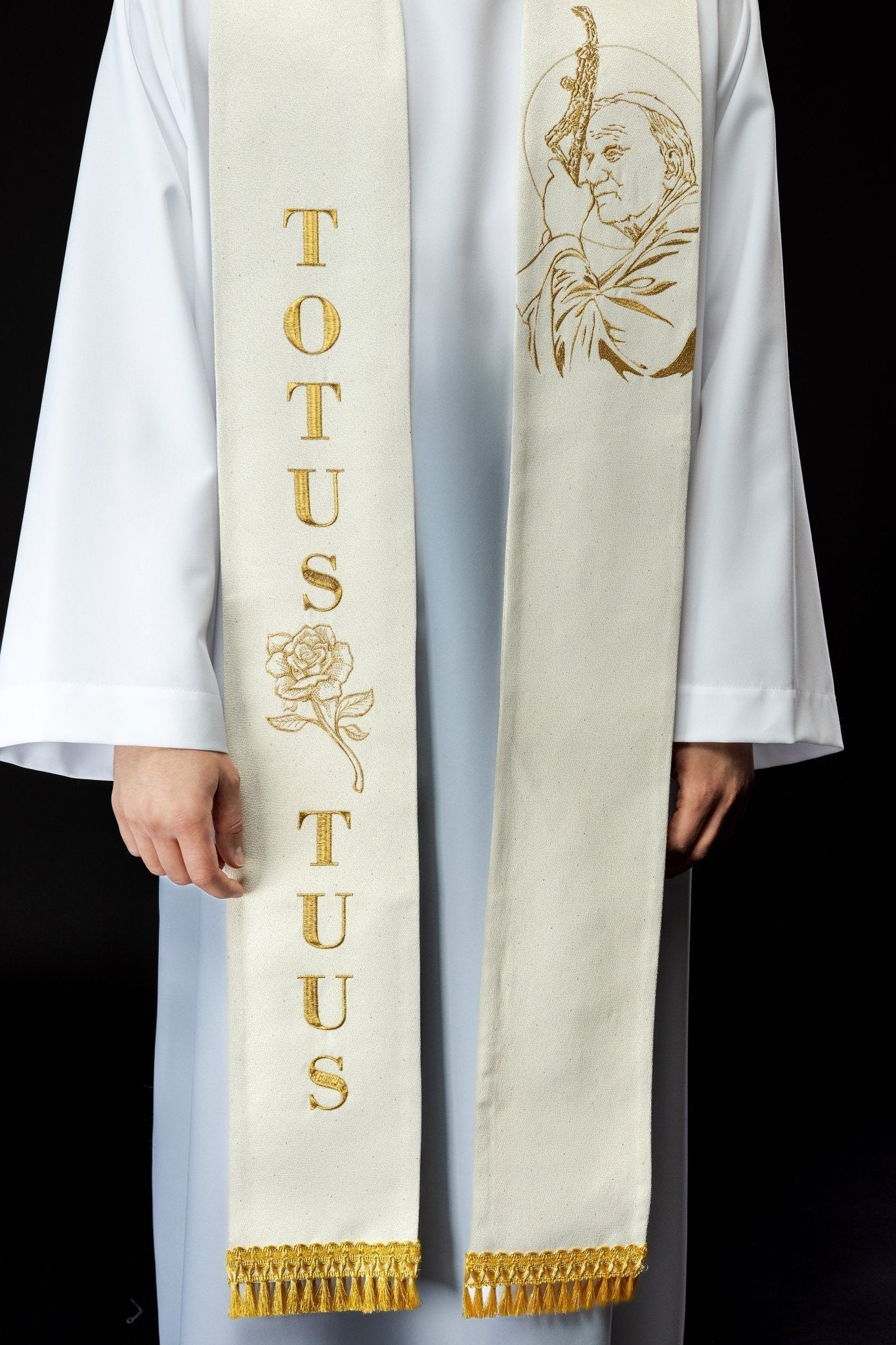 Estola bordada São João Paulo II