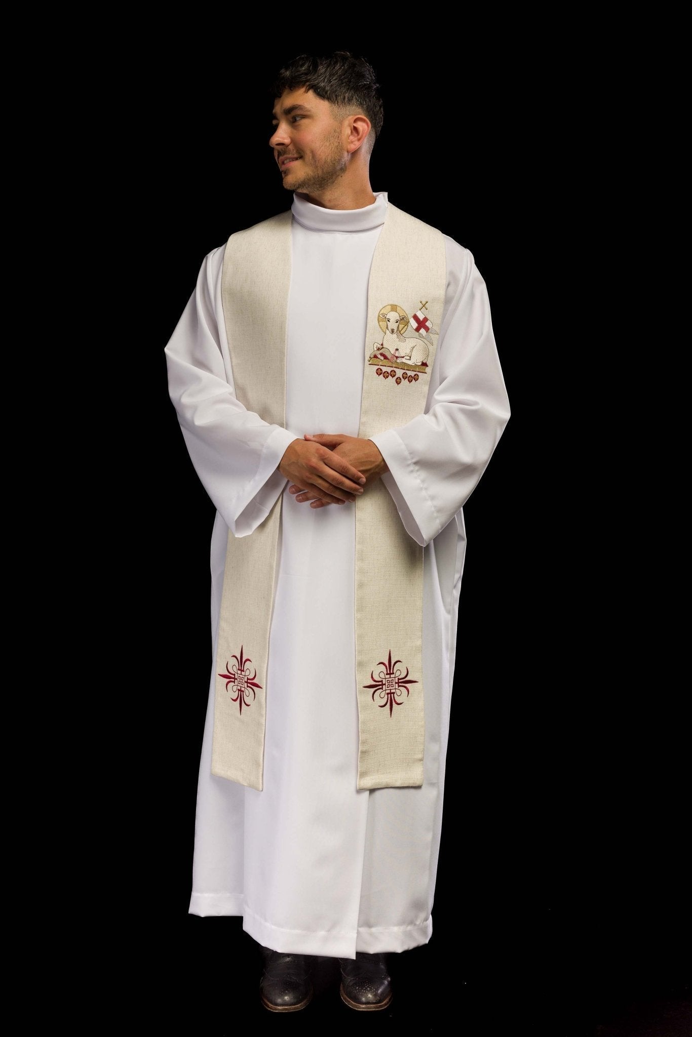 Estola pascal com Cordeiro de Deus bordado