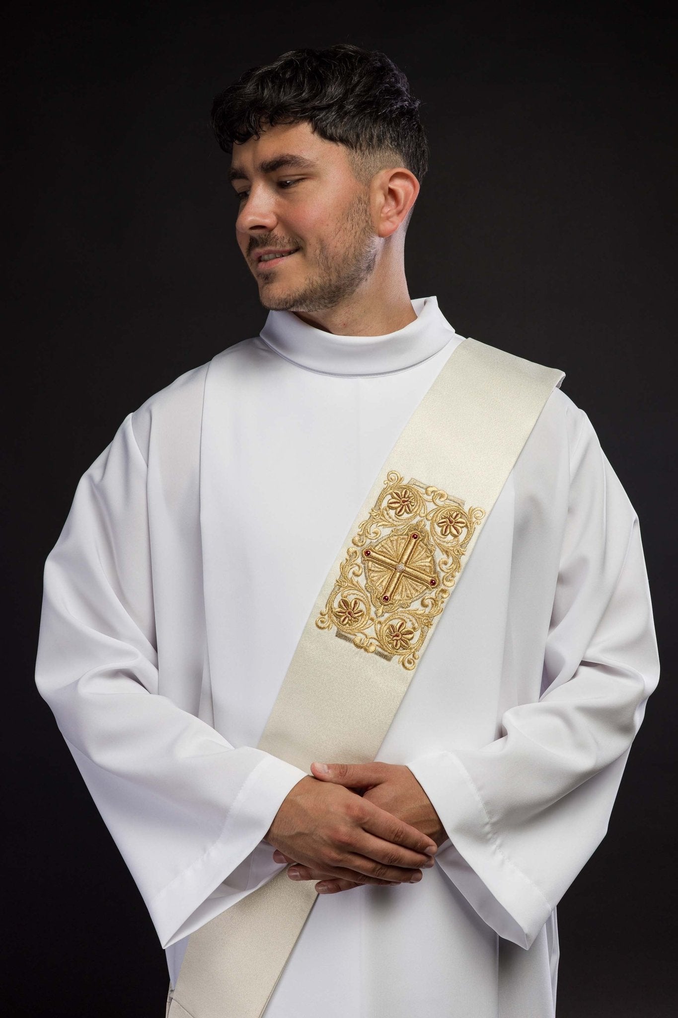 Estola diaconal bordada com cruz LE/2210