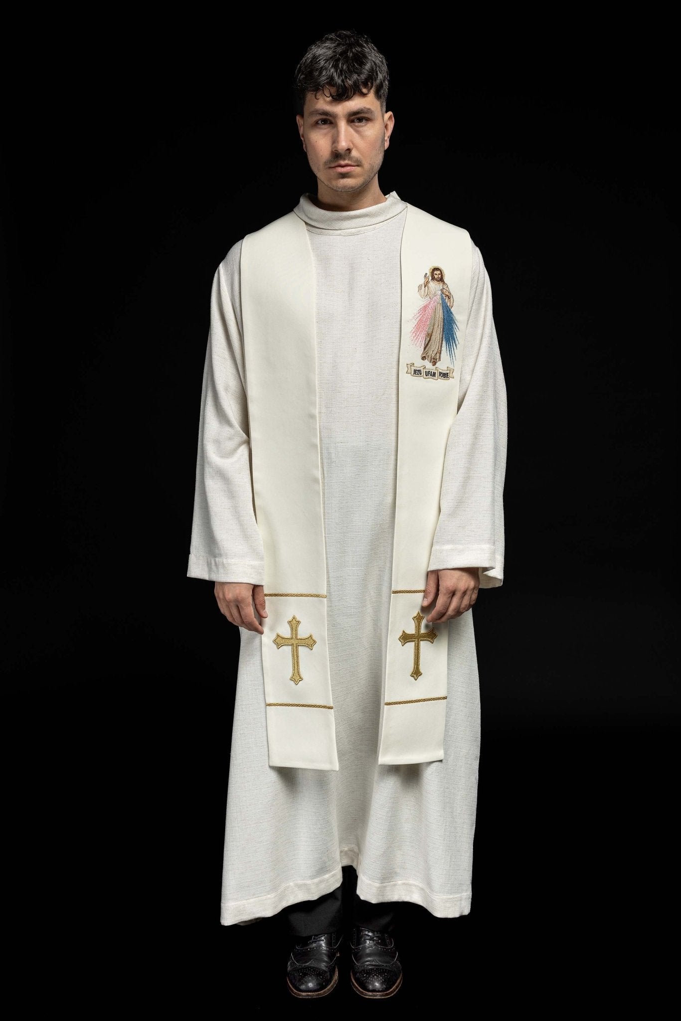 Estola sacerdotal Jesus Misericordioso Jesus, Eu Confio em Vós creme