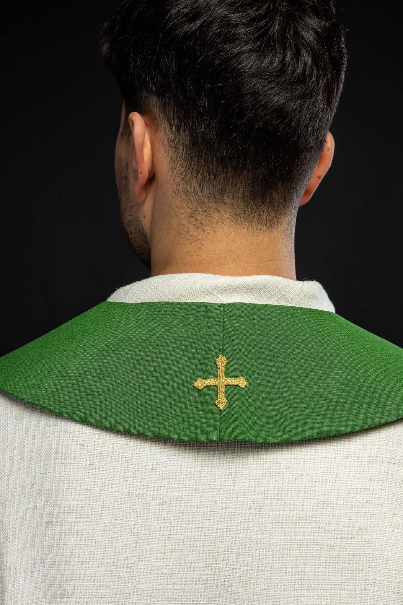 Estola sacerdotal verde bordada