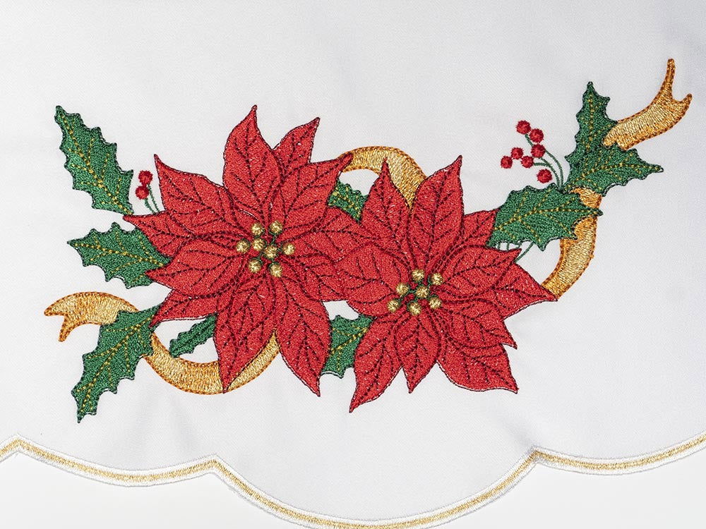 Toalha de altar com bordado da Estrela de Belém para o Natal