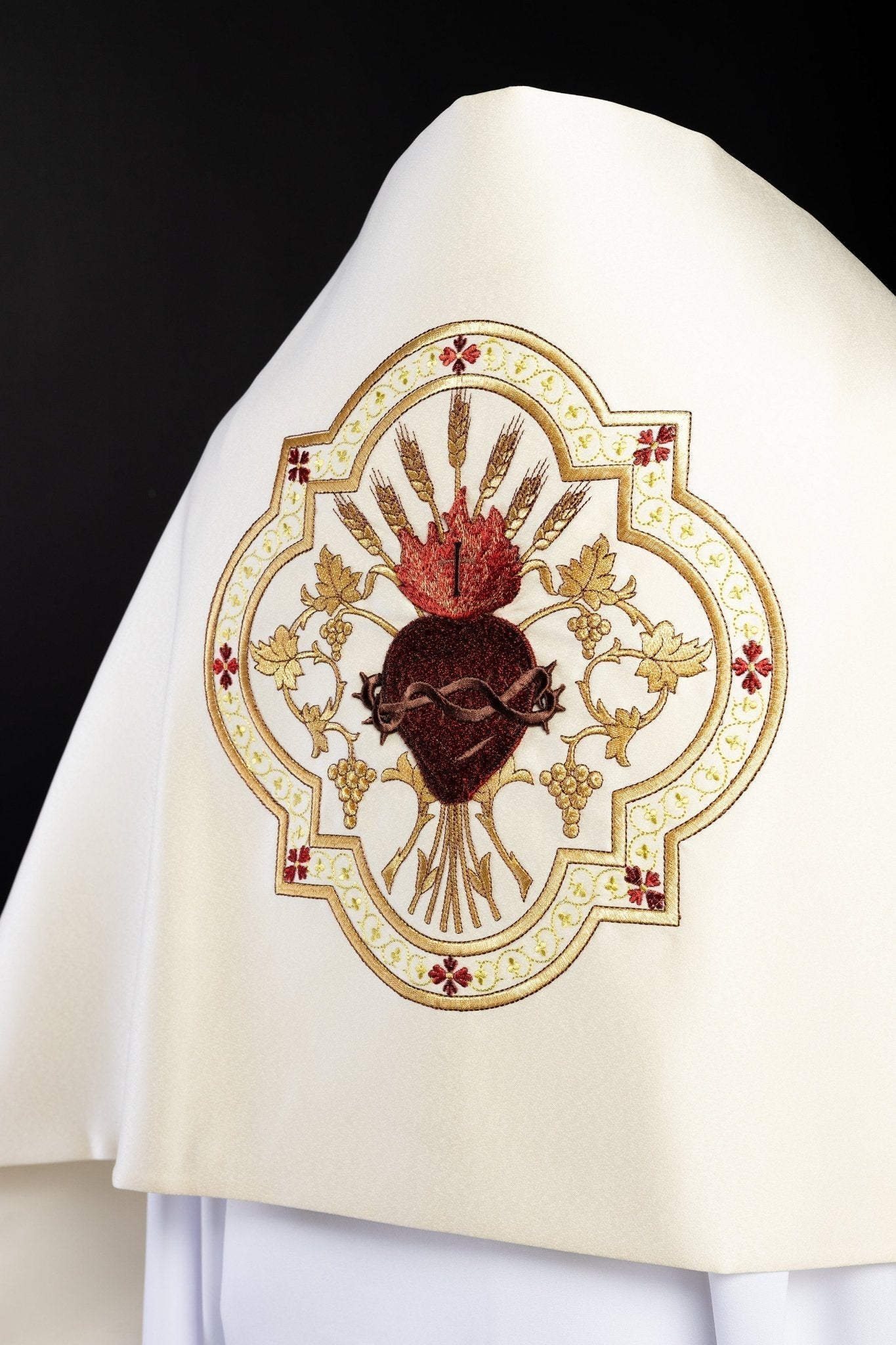 Véu umeral Sagrado Coração de Jesus creme