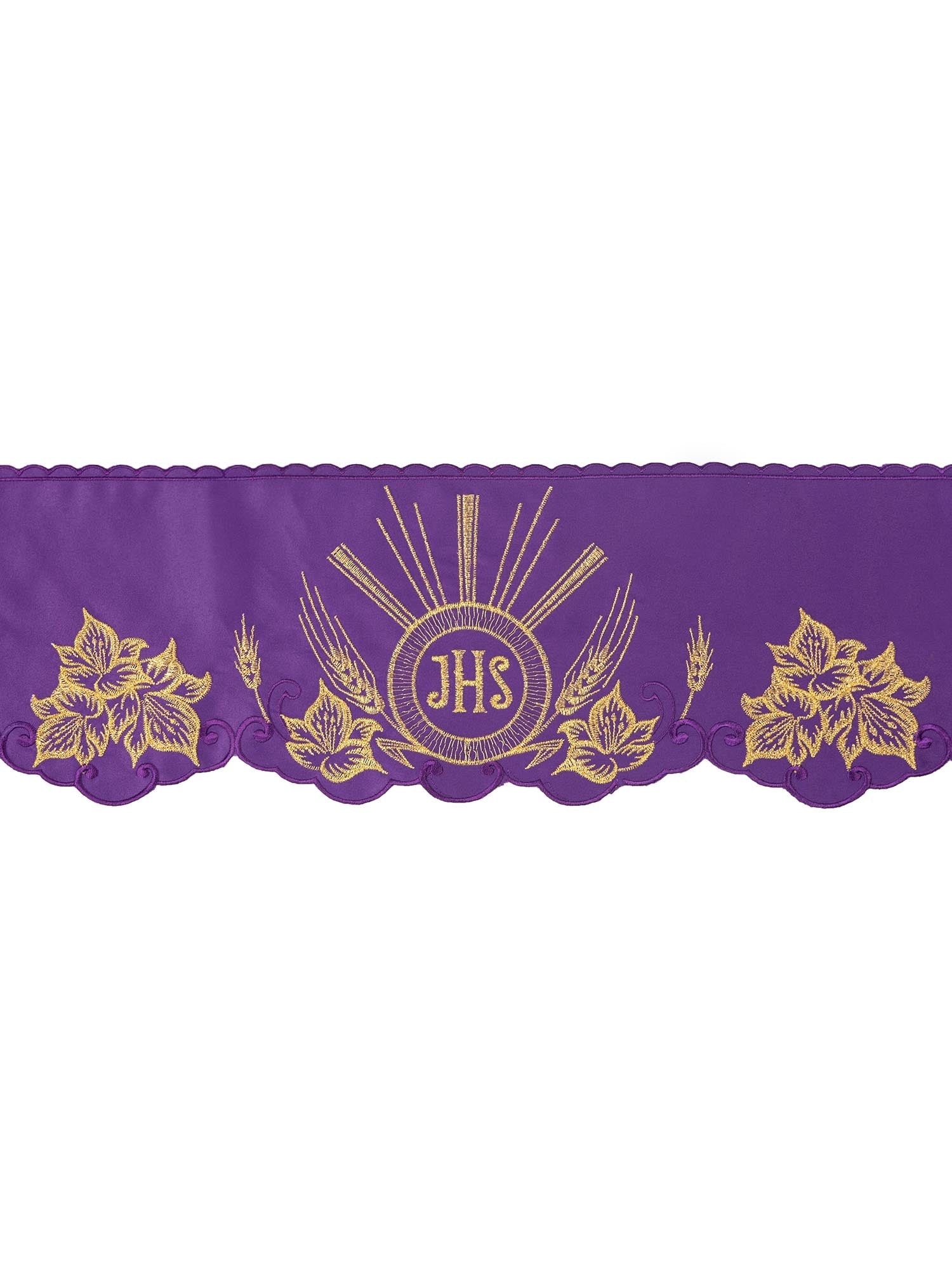 Tecido a metro com bordado frontal IHS Roxo