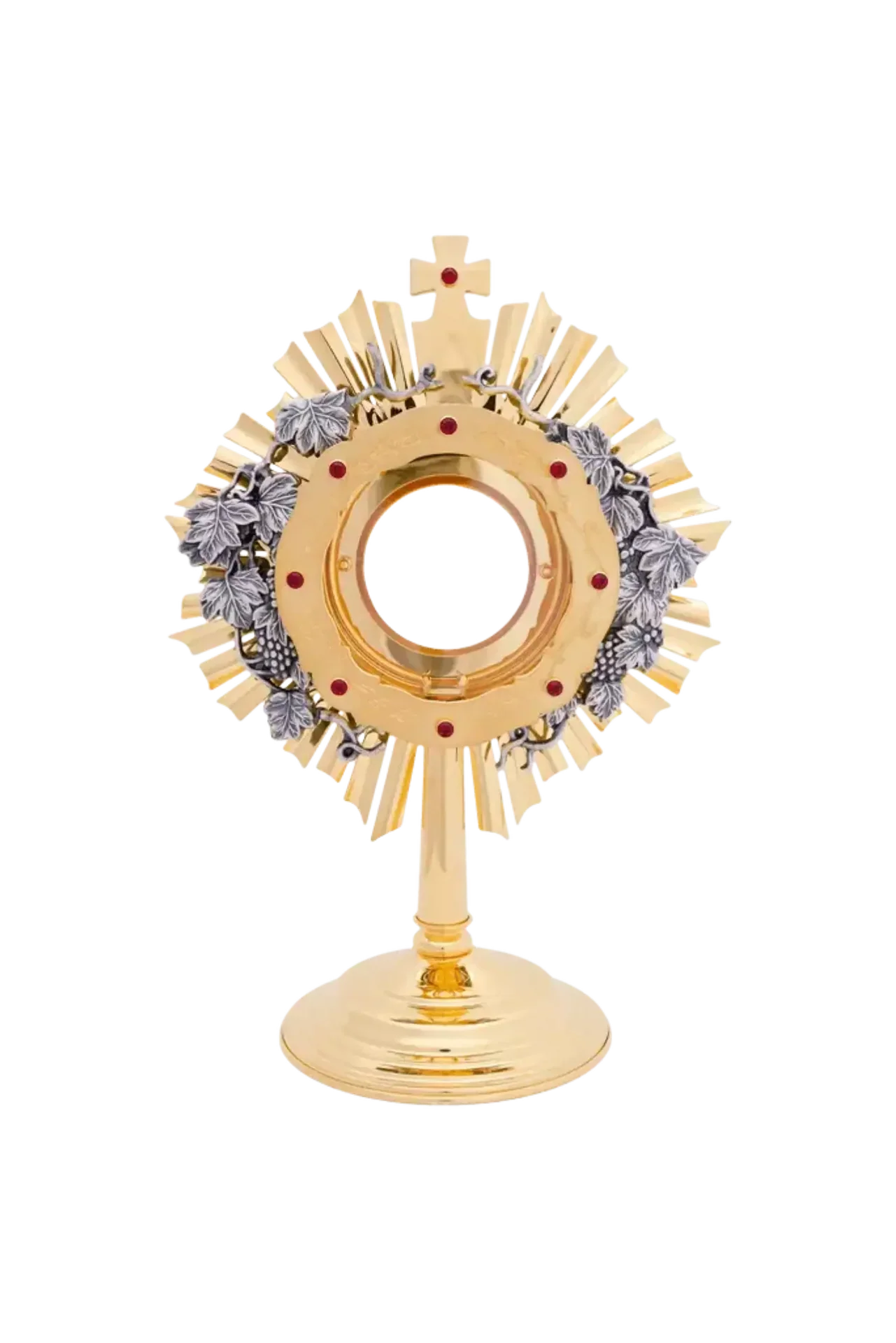 Ostensório feito de latão banhado a ouro - chasubles.com.br